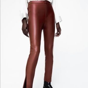 Zara Faux Leather Leggings